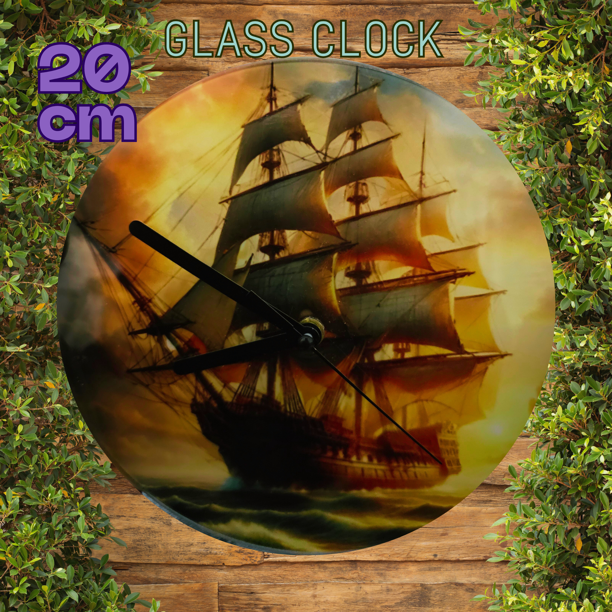 Glass clock #4