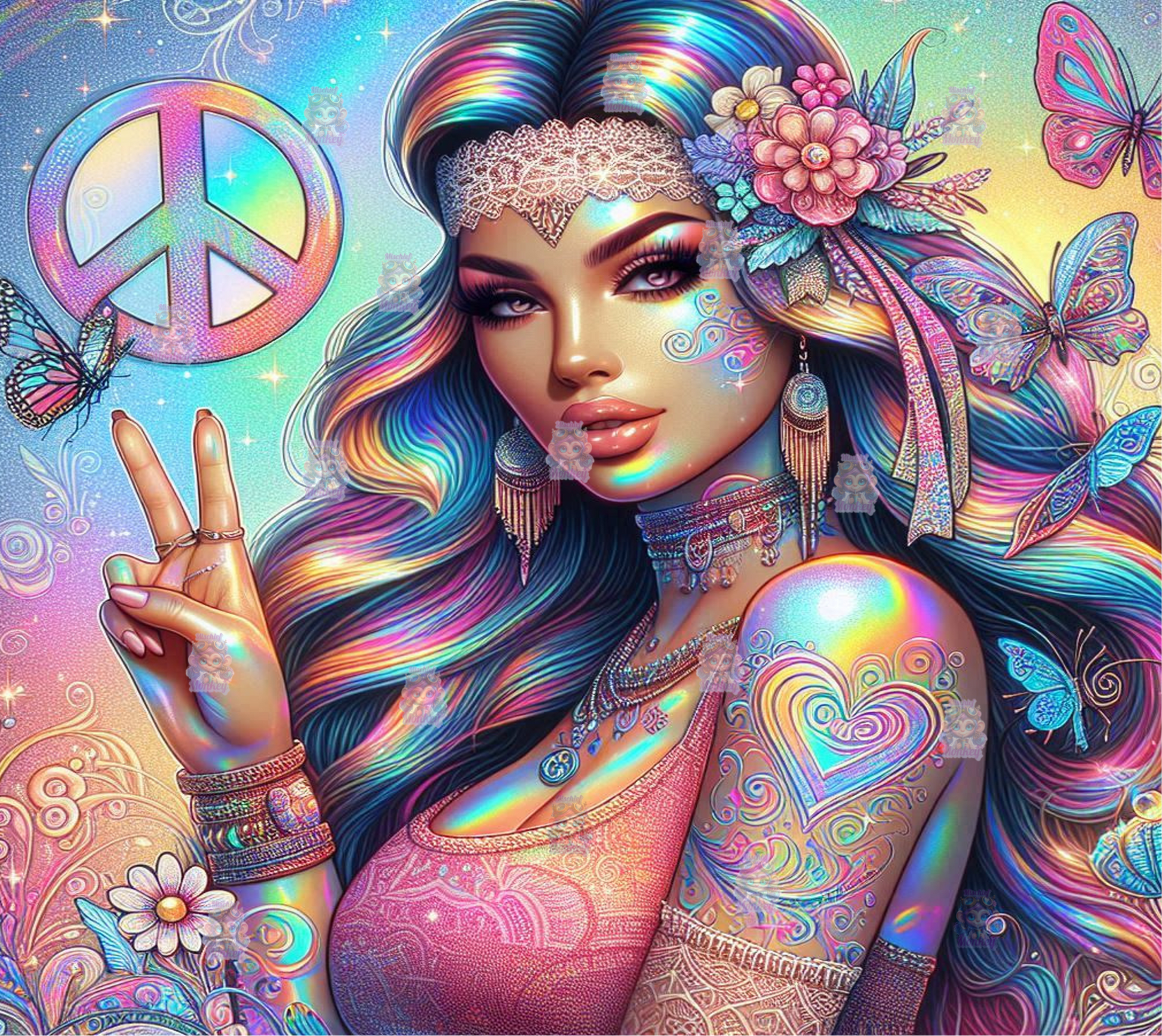 hippy chick - Mischief Monkey